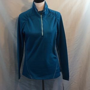 Ladies cabela running half zip teal xl